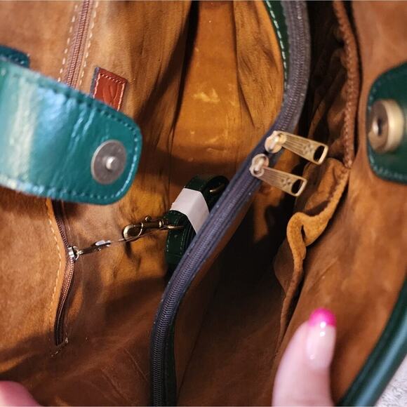 PATRICIA NASH NEW ADELINE TOOLED GREEN PURSE WITH DUST BAG - Picture 6 of 11